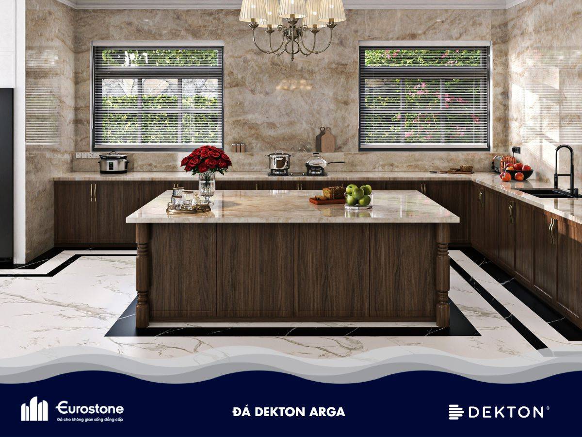 đá làm mặt bếp dekton arga