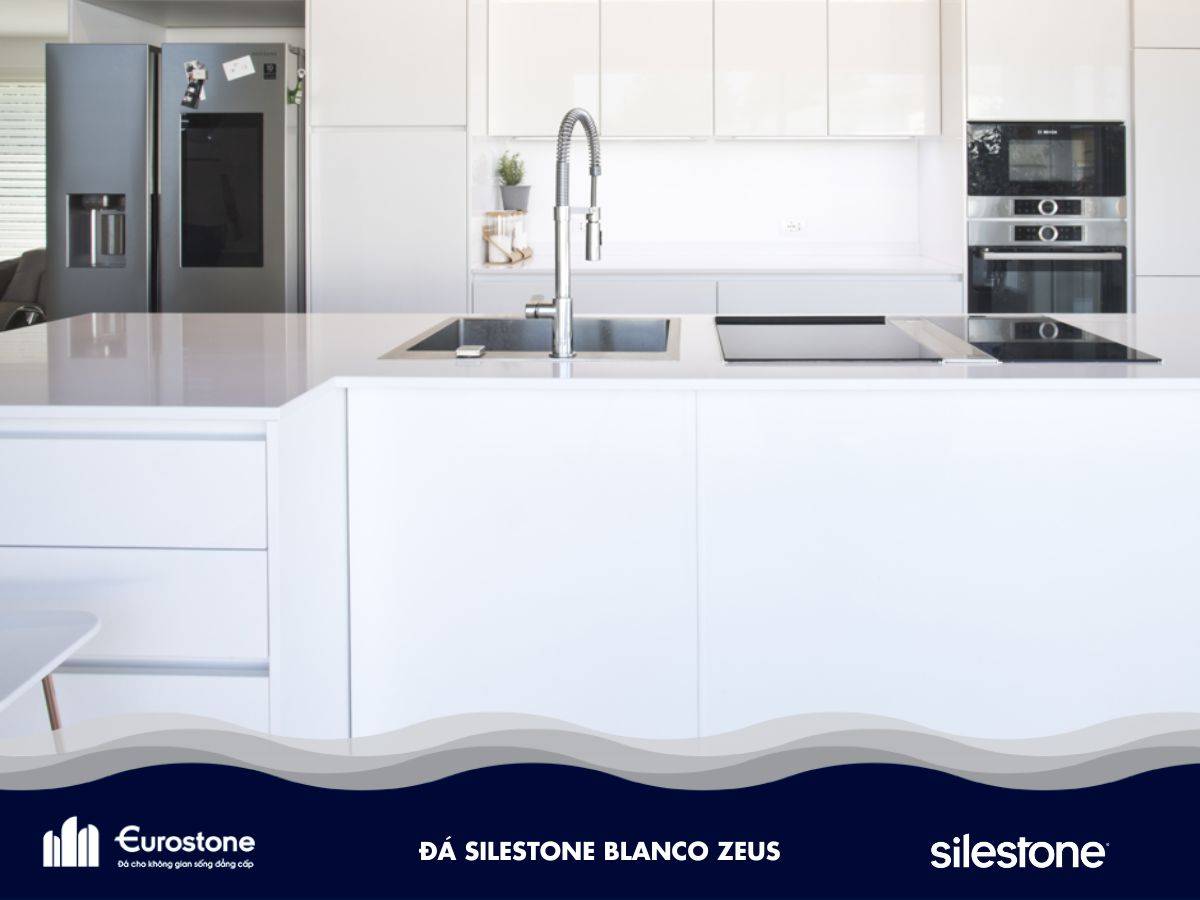 đá silestone blanco zeus bàn bếp