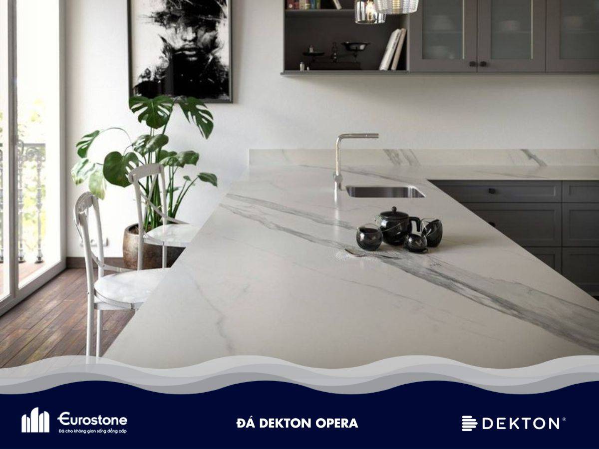đá làm bàn bếp dekton opera