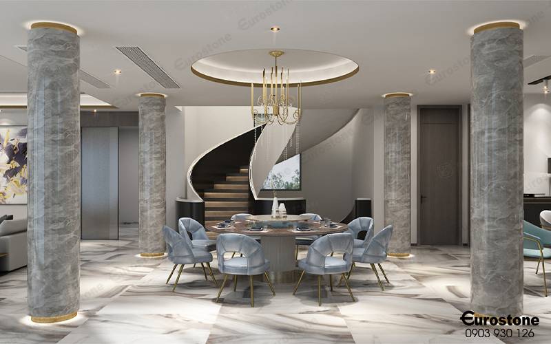 mẫu trụ cổng ốp đá đẹp