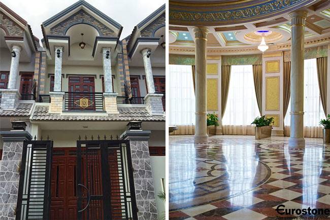 đá hoa cương cột vuông