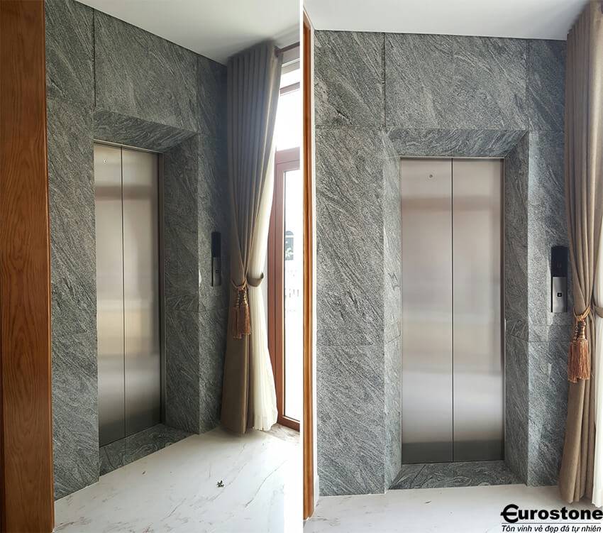 ốp đá thang máy