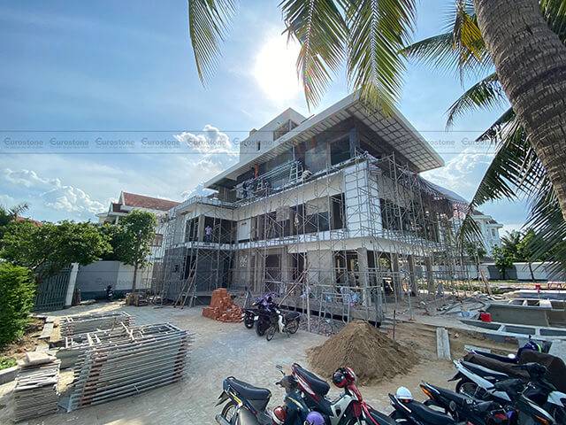 đá ốp tường mặt tiền