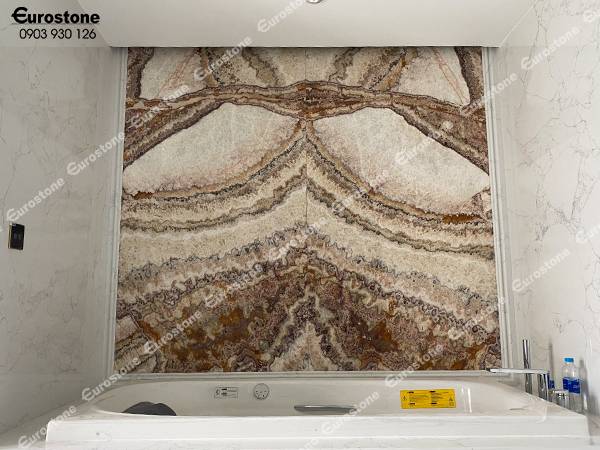 đá dán tường dragon onyx