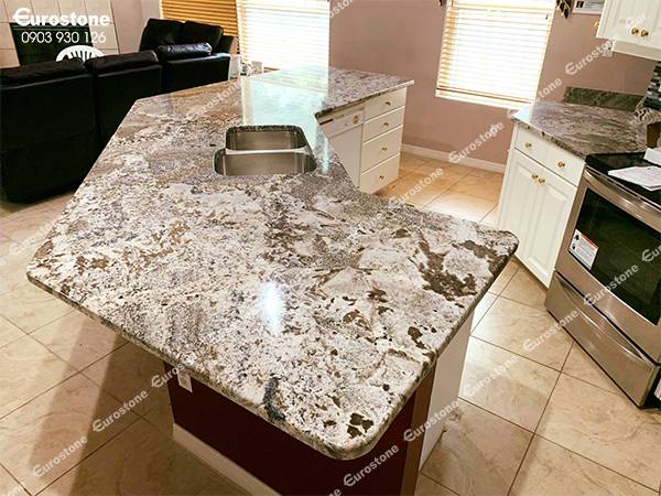 đá bếp Azul White