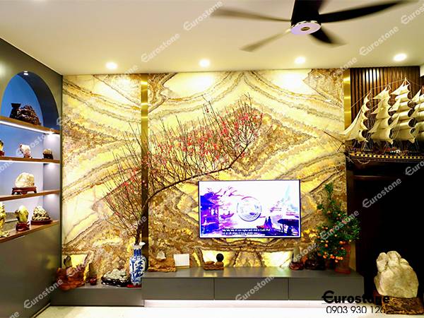 đá ốp vách tivi onice dragon