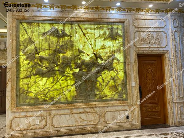 đá ốp tường Onyx Green Hymalaya