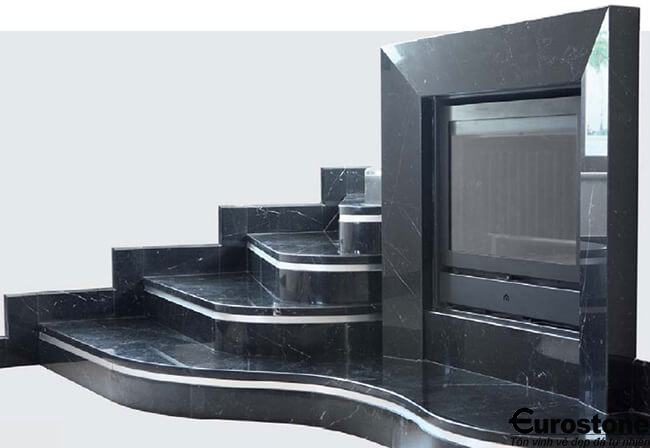 Đá Marble Negro Marquina