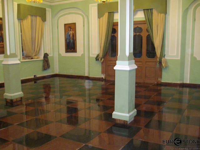 Đá Granite Đỏ Ruby Ấn Độ lát sảnh