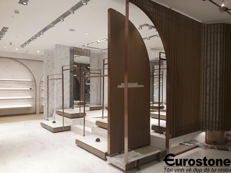 Đá Marble Trắng Vân Mây(Volakas)