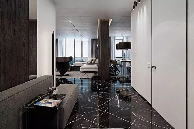 Đá Marble Negro Marquina