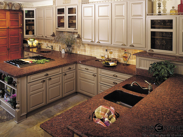 Đá Granite Đỏ Ruby Ấn Độ ốp bếp