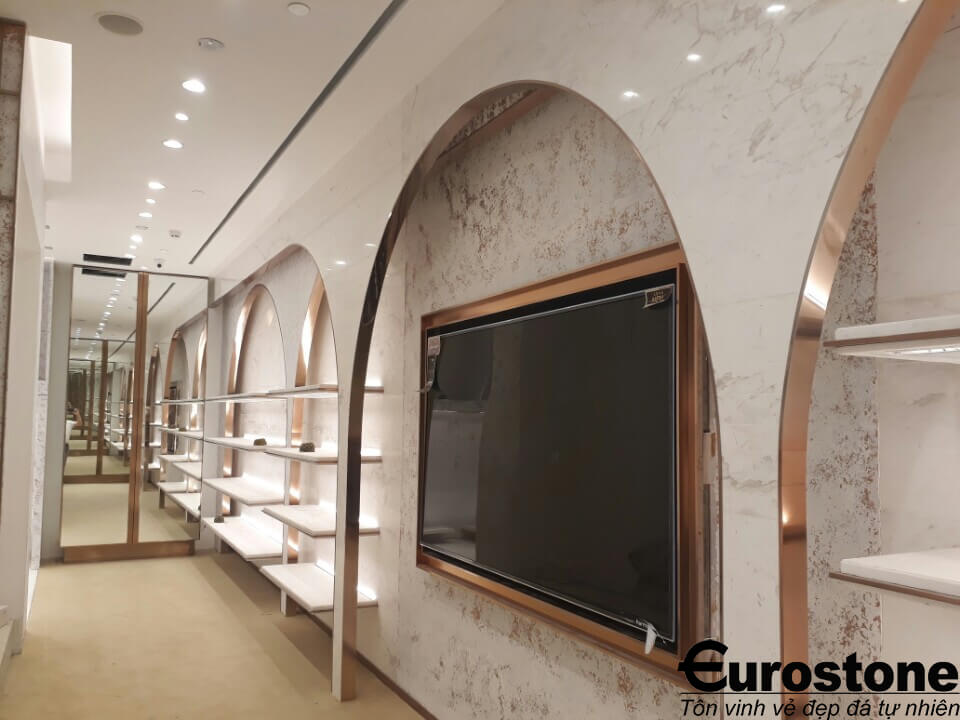 Đá Marble Trắng Vân Mây(Volakas)