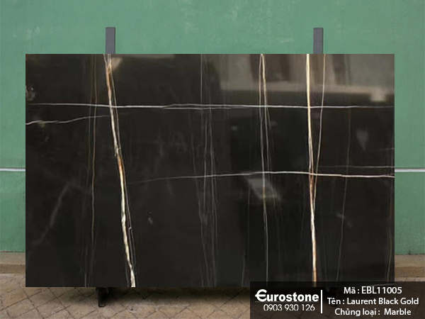 Đá Marble Laurent Black And Gold