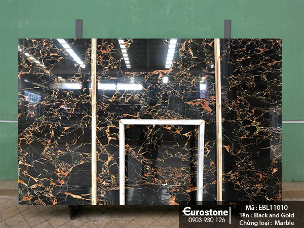 Đá Marble (Cẩm Thạch) Black and Gold