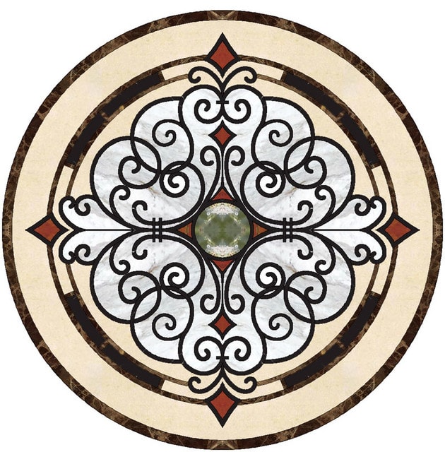 Đá hoa văn tròn 004