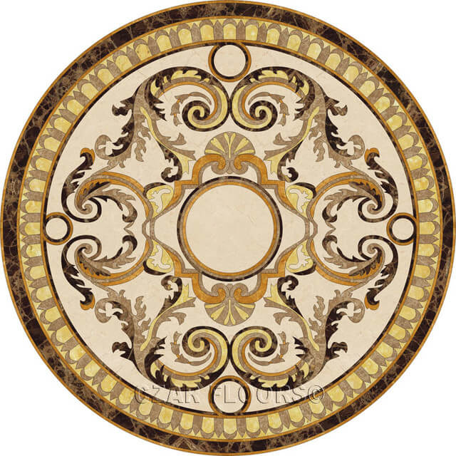 Đá hoa văn tròn 008