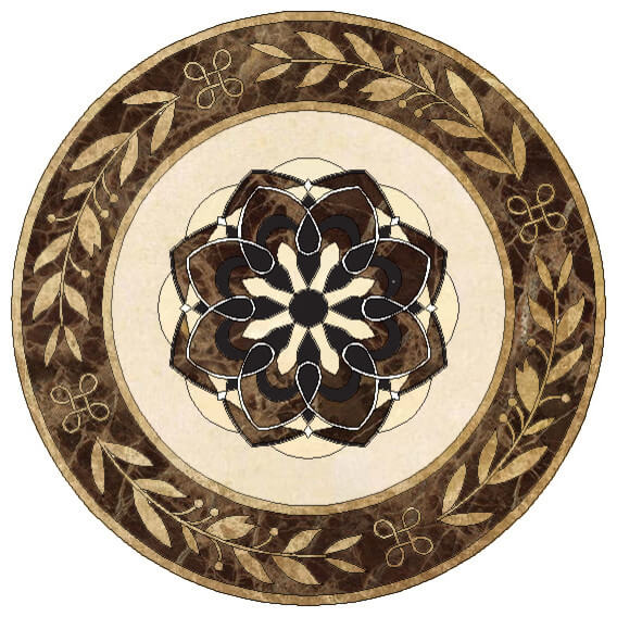 Đá hoa văn tròn 011