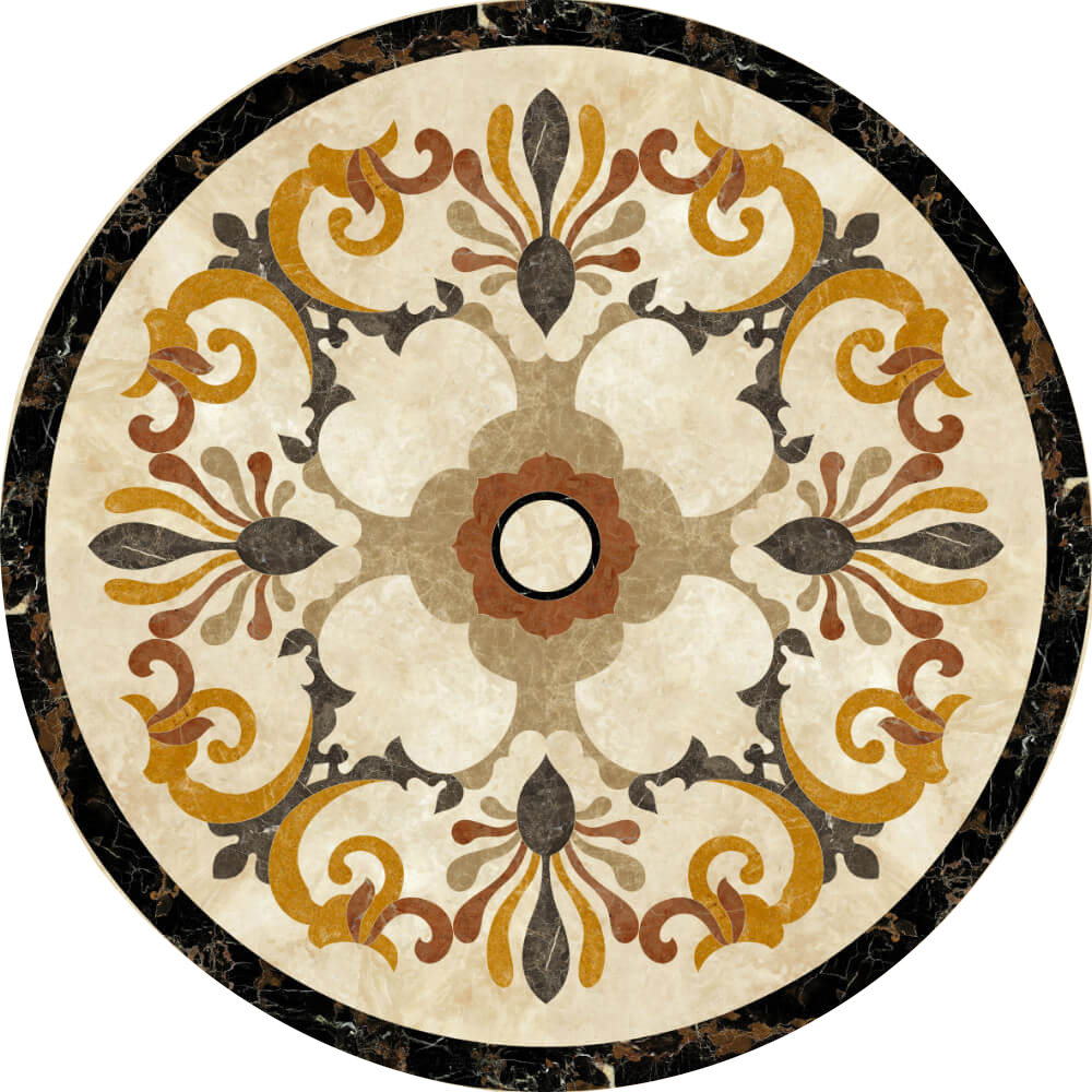 Đá hoa văn tròn 012