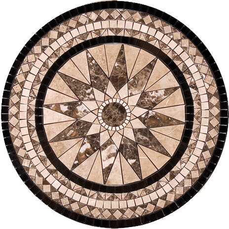 Đá hoa văn tròn 055