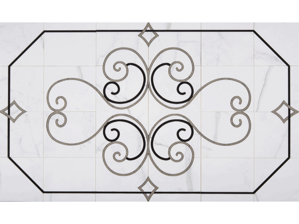 Đá hoa văn chữ nhật 028