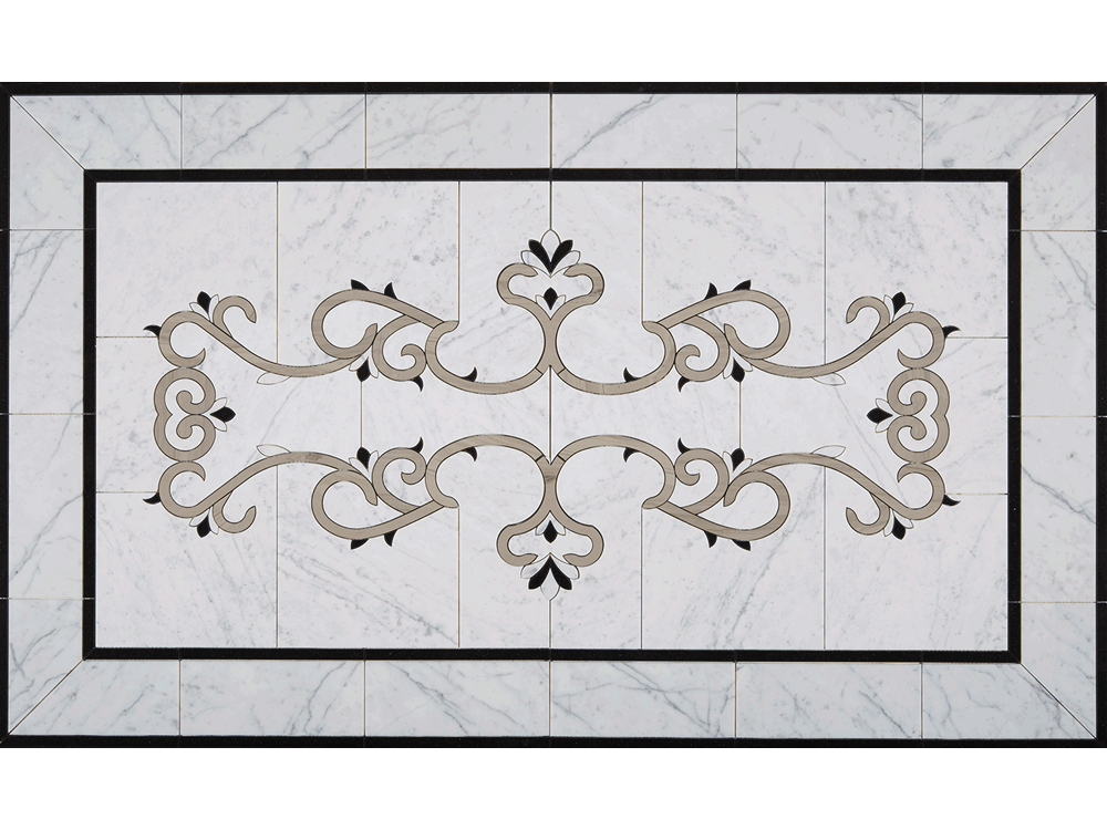 Đá hoa văn chữ nhật 030