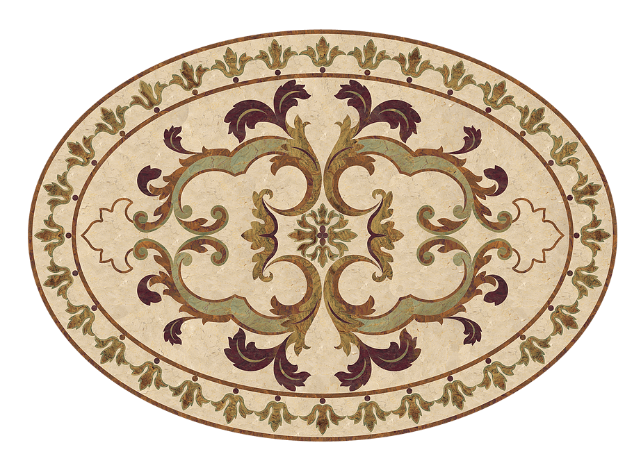 Đá hoa văn oval 046