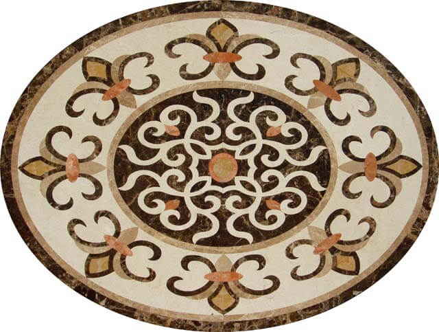 Đá hoa văn oval 018