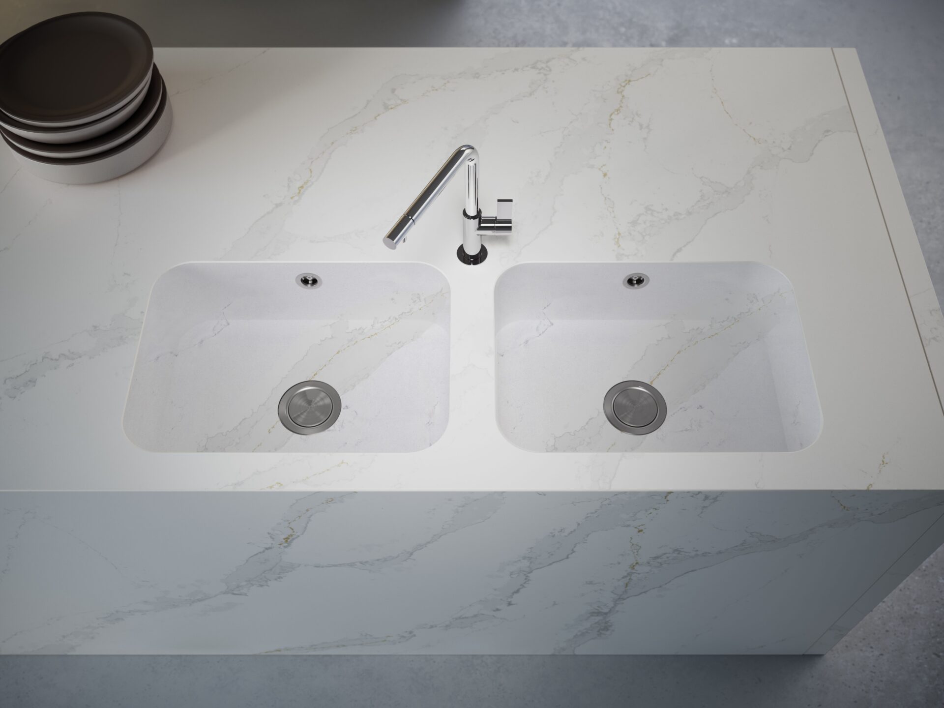 Chậu rửa nguyên khối Silestone