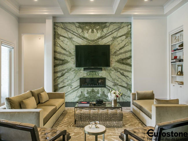 Đá ốp tường phòng khách