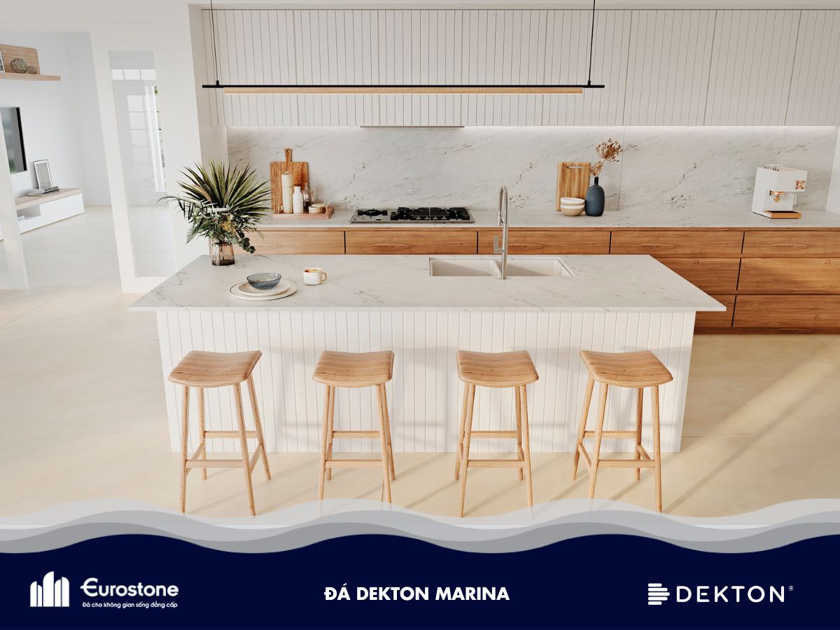bàn đá bếp dekton marina