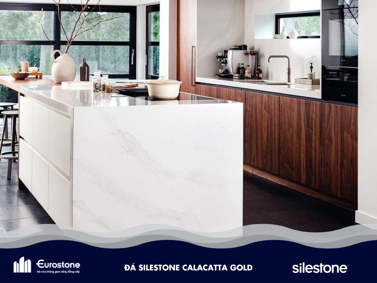 đá mặt bếp silestone calacatta gold