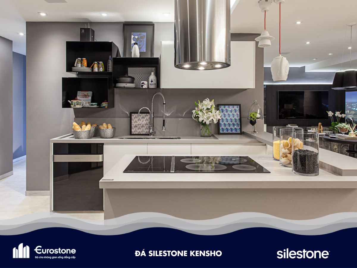 đá silestone kensho ốp bếp