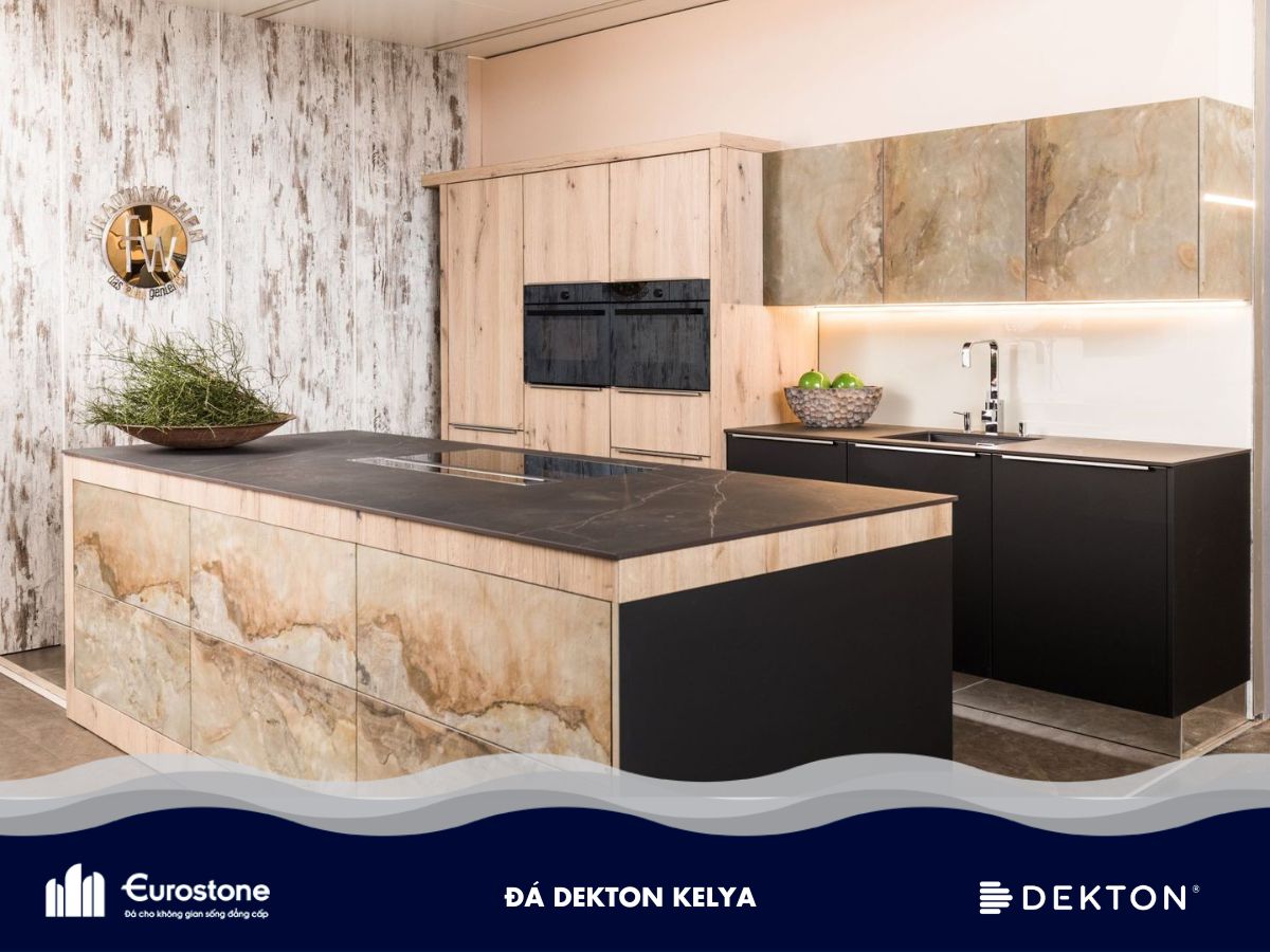 mặt đá tủ bếp dekton kelya