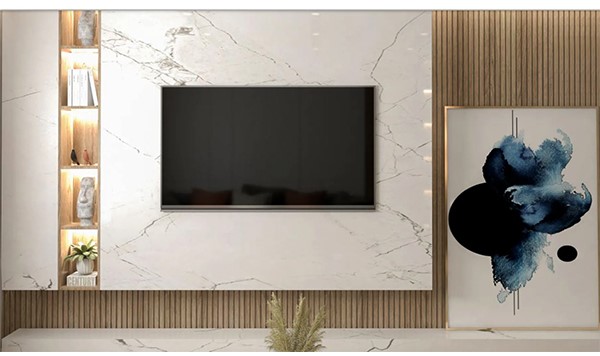 Silestone Bella ốp vách tivi